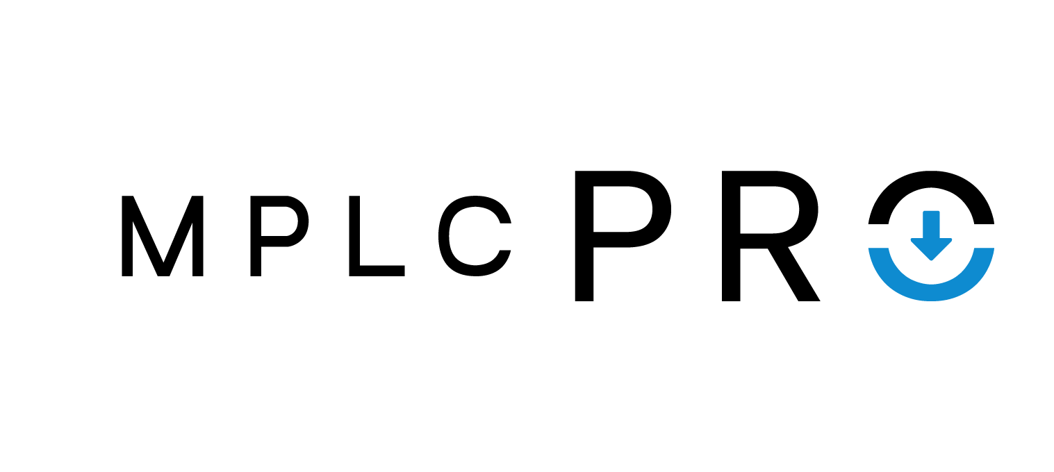 MPLC PRO logo (black version) – official software for legal screenings